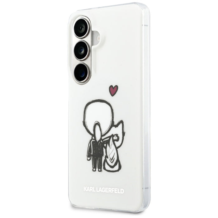 Кейс Karl Lagerfeld IML Karl&Choupette MagSafe за Samsung Galaxy S26 - прозрачен