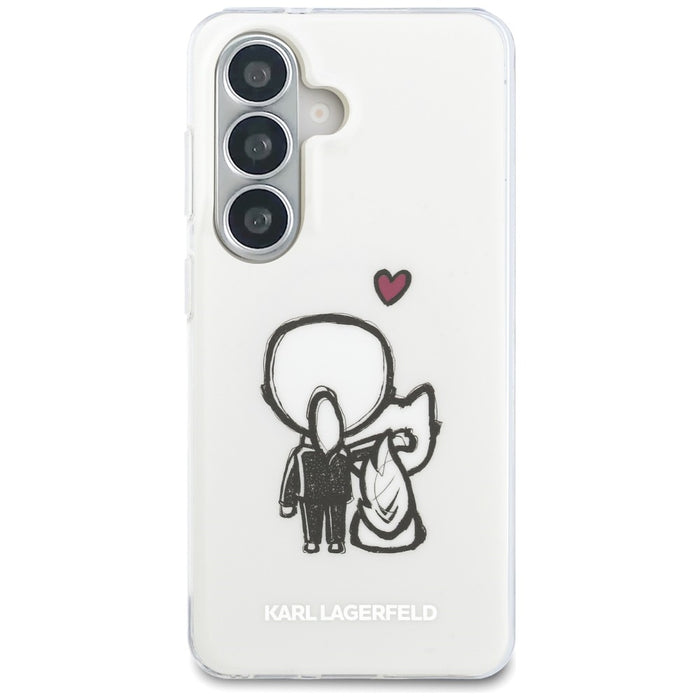 Кейс Karl Lagerfeld IML Karl&Choupette MagSafe за Samsung Galaxy S26 - прозрачен