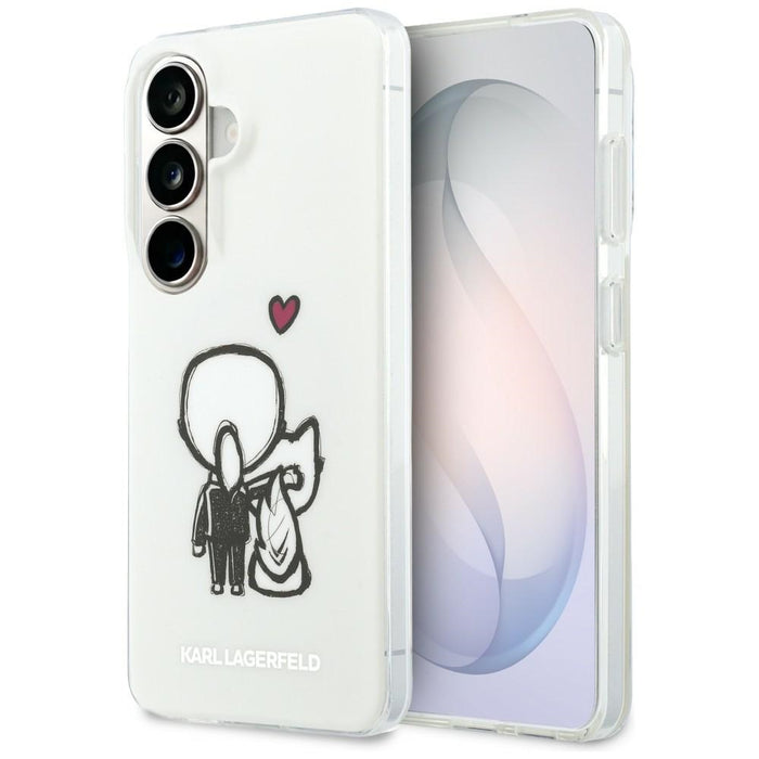 Кейс Karl Lagerfeld IML Karl&Choupette MagSafe за Samsung Galaxy S26 - прозрачен