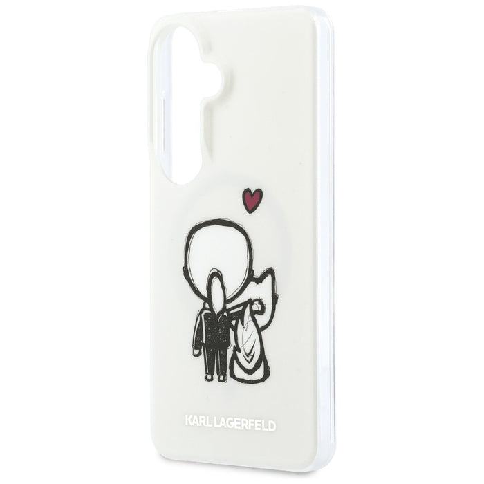 Кейс Karl Lagerfeld IML Karl&Choupette MagSafe за Samsung Galaxy S26 - прозрачен