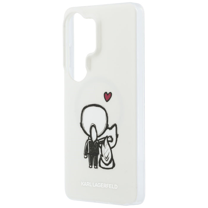 Кейс Karl Lagerfeld IML Karl&Choupette MagSafe за Samsung Galaxy S26 Ultra - прозрачен
