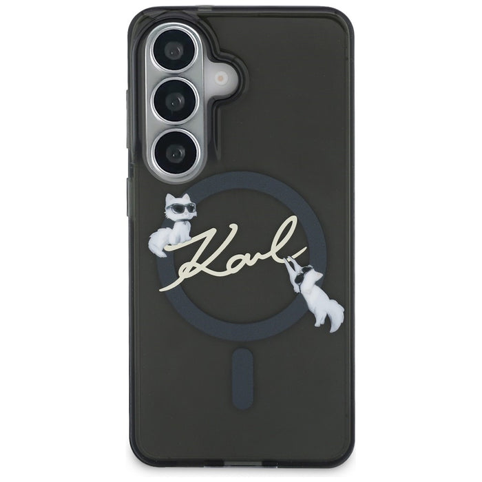 Кейс Karl Lagerfeld IML KC Script MagSafe за Samsung Galaxy S26 - черен