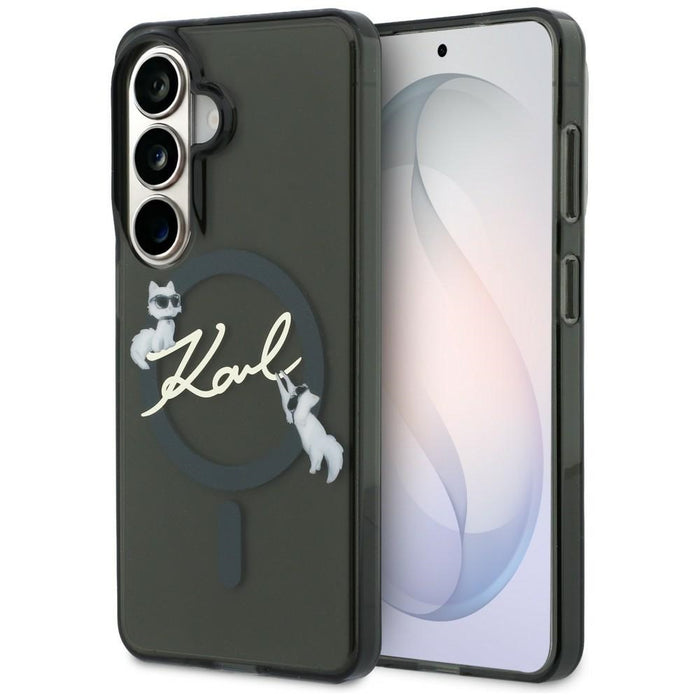 Кейс Karl Lagerfeld IML KC Script MagSafe за Samsung Galaxy S26 - черен