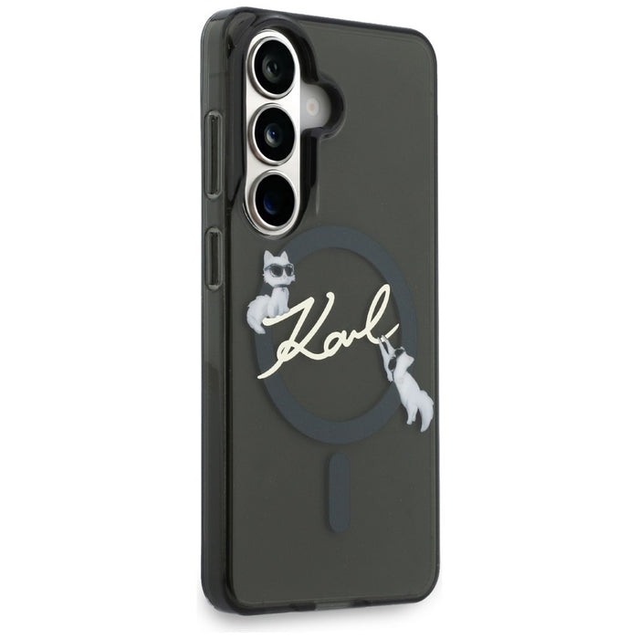 Кейс Karl Lagerfeld IML KC Script MagSafe за Samsung Galaxy S26 - черен