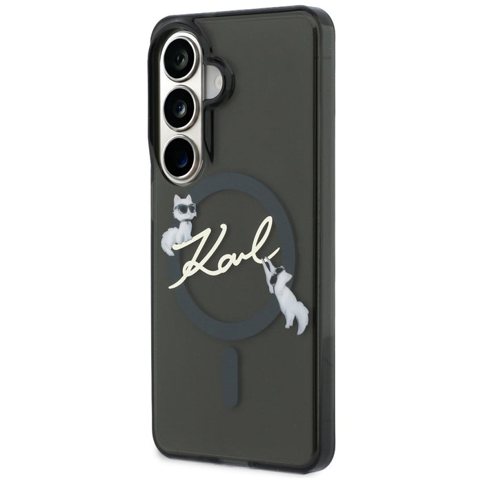Кейс Karl Lagerfeld IML KC Script MagSafe за Samsung Galaxy S26 - черен