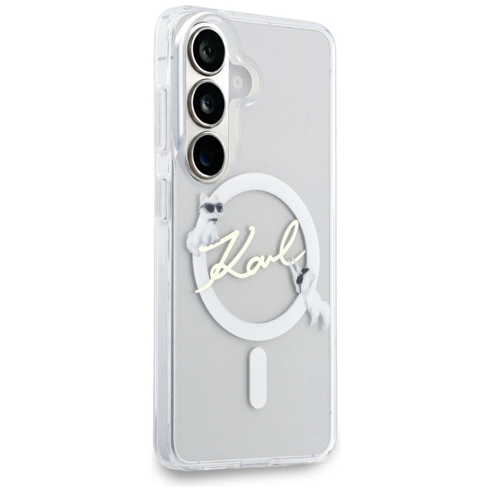 Кейс Karl Lagerfeld IML KC Script MagSafe за Samsung Galaxy S26 Plus - прозрачен