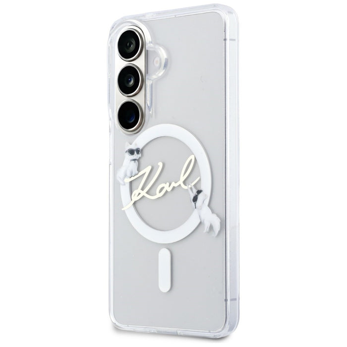 Кейс Karl Lagerfeld IML KC Script MagSafe за Samsung Galaxy S26 Plus - прозрачен