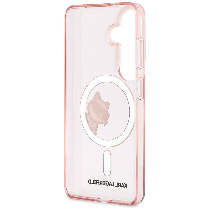 Кейс Karl Lagerfeld IML Peekaboo Choupette MagSafe за Samsung Galaxy S26 - розов