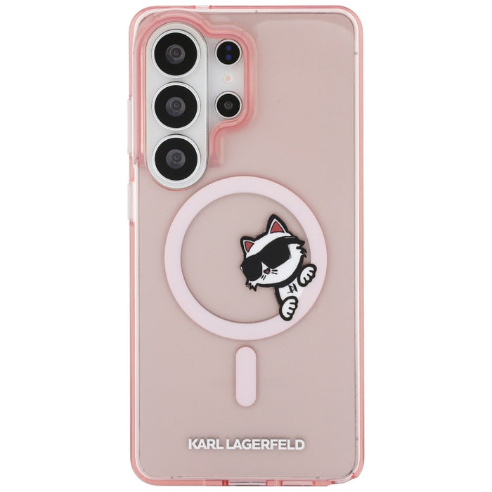 Кейс Karl Lagerfeld IML Peekaboo Choupette MagSafe за Samsung Galaxy S26 Ultra - розов