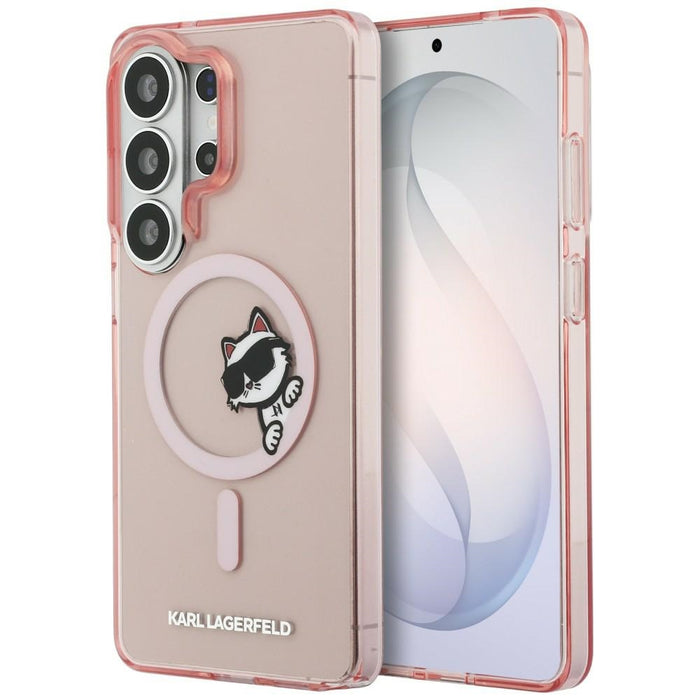 Кейс Karl Lagerfeld IML Peekaboo Choupette MagSafe за Samsung Galaxy S26 Ultra - розов