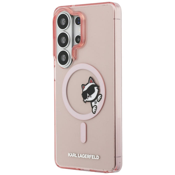 Кейс Karl Lagerfeld IML Peekaboo Choupette MagSafe за Samsung Galaxy S26 Ultra - розов