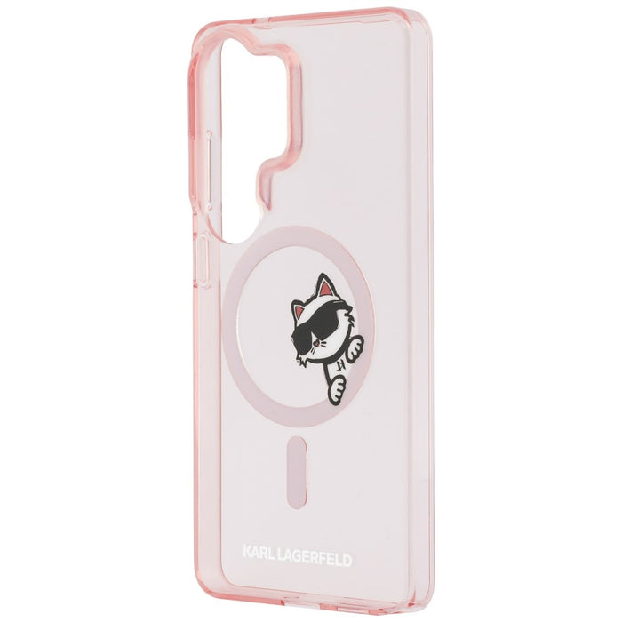 Кейс Karl Lagerfeld IML Peekaboo Choupette MagSafe за Samsung Galaxy S26 Ultra - розов