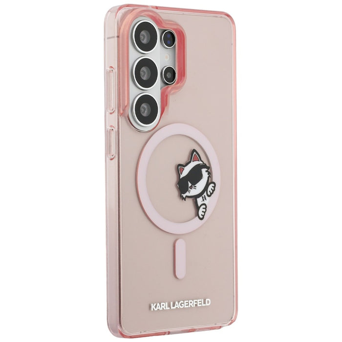 Кейс Karl Lagerfeld IML Peekaboo Choupette MagSafe за Samsung Galaxy S26 Ultra - розов
