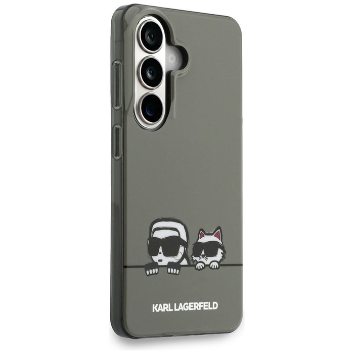 Кейс Karl Lagerfeld IML Peekaboo Karl&Choupette MagSafe за Samsung Galaxy S26 - черен
