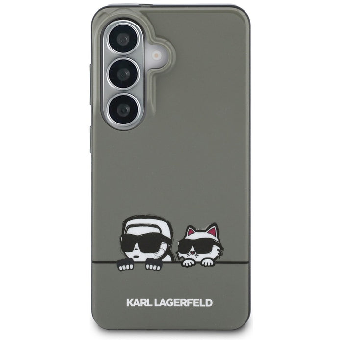 Кейс Karl Lagerfeld IML Peekaboo Karl&Choupette MagSafe за Samsung Galaxy S26 - черен