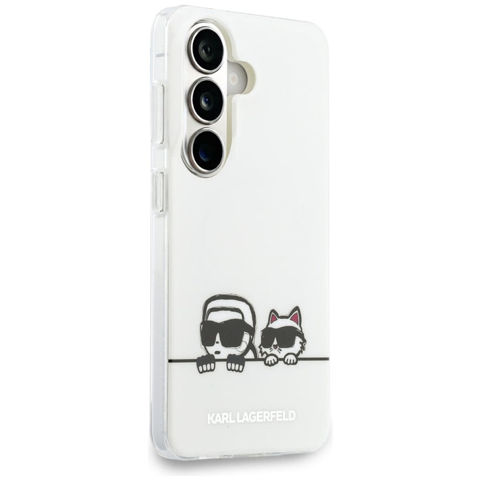 Кейс Karl Lagerfeld IML Peekaboo Karl&Choupette MagSafe за Samsung Galaxy S26 - прозрачен