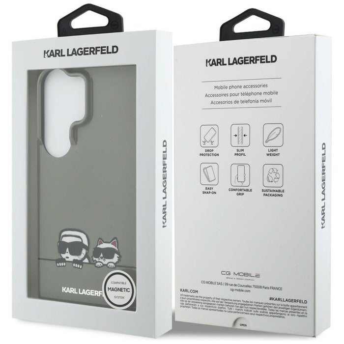 Кейс Karl Lagerfeld IML Peekaboo Karl&Choupette MagSafe за Samsung Galaxy S26 Ultra - черен