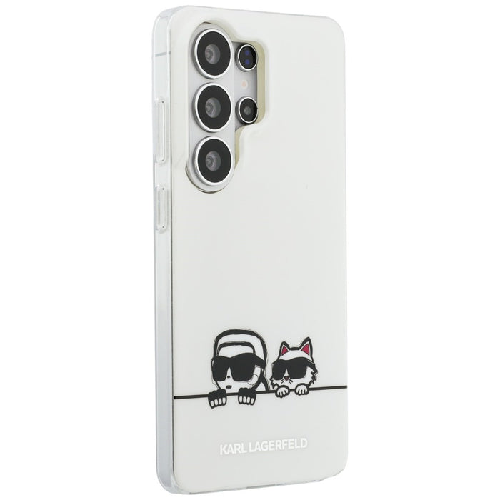 Кейс Karl Lagerfeld IML Peekaboo Karl&Choupette MagSafe за Samsung Galaxy S26 Ultra - прозрачен