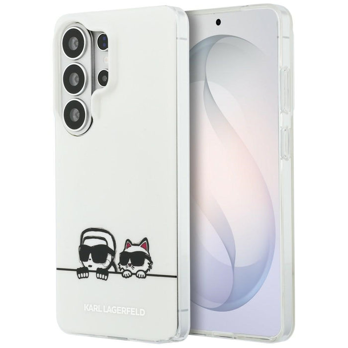 Кейс Karl Lagerfeld IML Peekaboo Karl&Choupette MagSafe за Samsung Galaxy S26 Ultra - прозрачен
