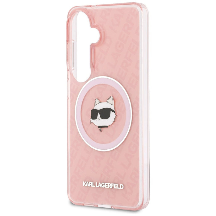 Кейс Karl Lagerfeld IML Repeated Choupette MagSafe за Samsung Galaxy S26 Plus - розов