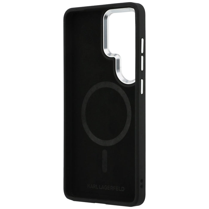 Калъф MagSafe с релефни инициали и пръстен Karl Lagerfeld за Samsung Galaxy S26 Ultra - кафяв