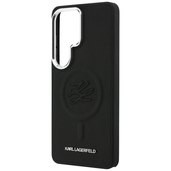 Калъф MagSafe с релефни инициали и пръстен Karl Lagerfeld за Samsung Galaxy S26 Ultra - черен