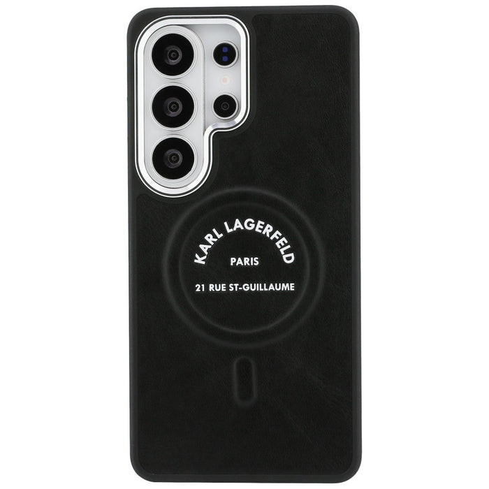 Калъф Karl Lagerfeld Embossed Ring RSG Logo MagSafe за Samsung Galaxy S26 Ultra - черен