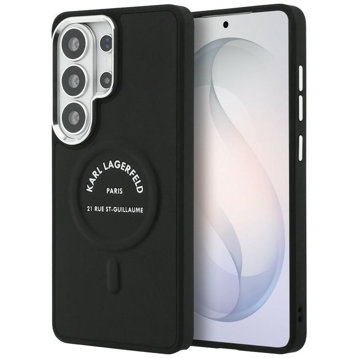 Калъф Karl Lagerfeld Embossed Ring RSG Logo MagSafe за Samsung Galaxy S26 Ultra - черен