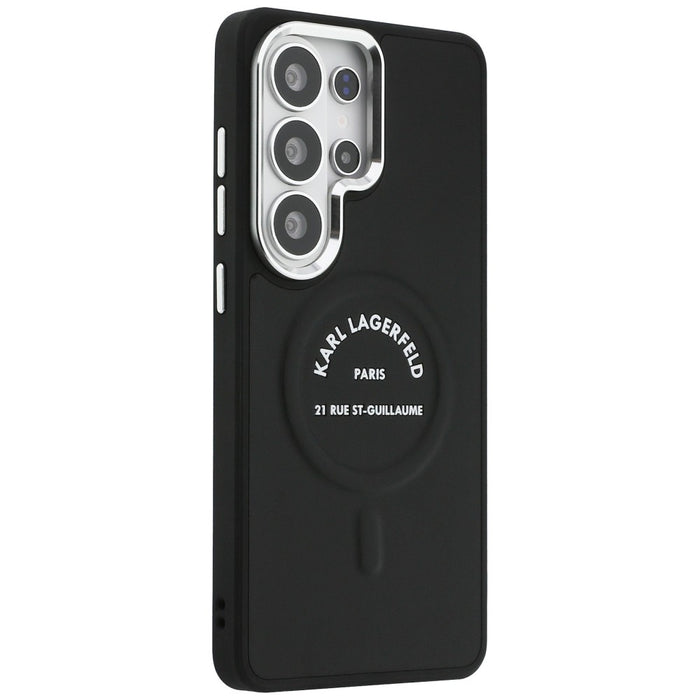 Калъф Karl Lagerfeld Embossed Ring RSG Logo MagSafe за Samsung Galaxy S26 Ultra - черен
