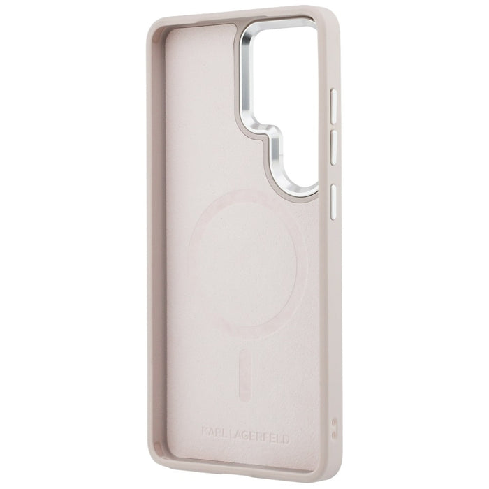 Калъф Karl Lagerfeld Embossed Ring RSG Logo MagSafe за Samsung Galaxy S26 Ultra - розов