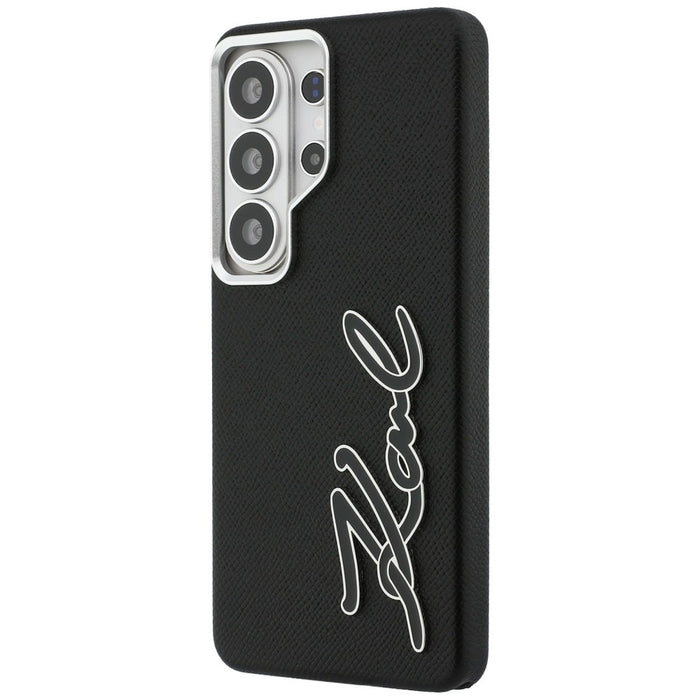 Метален калъф с лого на Karl Lagerfeld за Samsung Galaxy S26 Ultra - черен