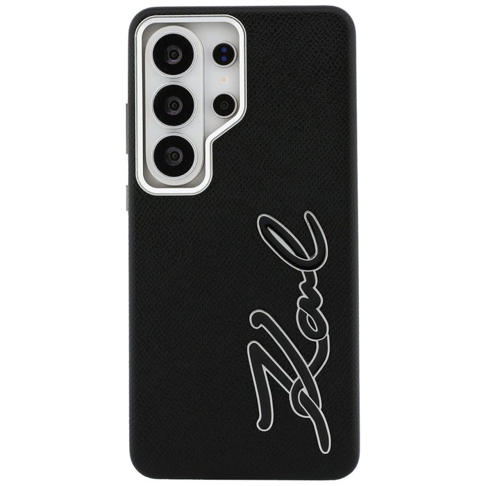 Метален калъф с лого на Karl Lagerfeld за Samsung Galaxy S26 Ultra - черен