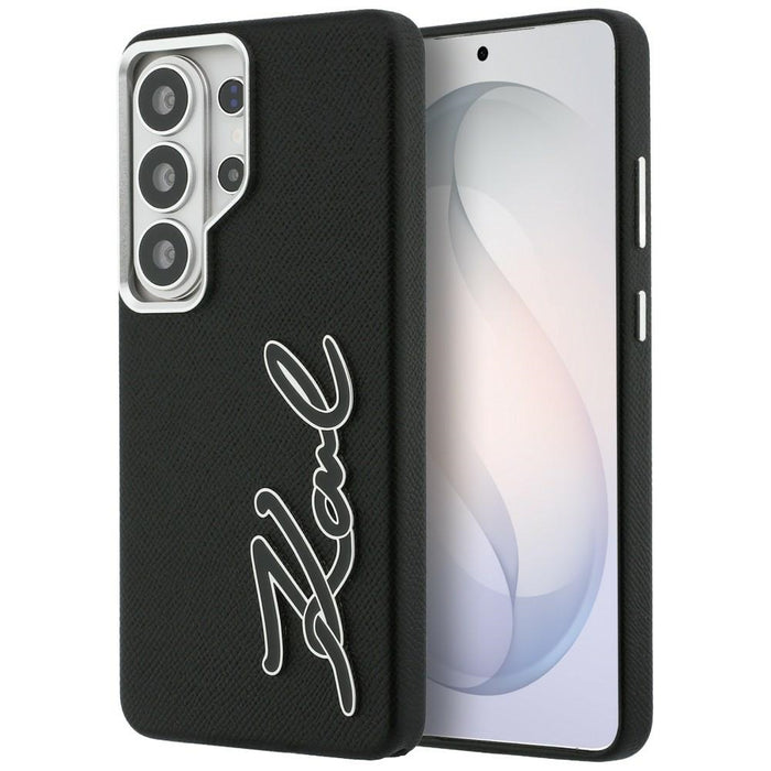 Метален калъф с лого на Karl Lagerfeld за Samsung Galaxy S26 Ultra - черен