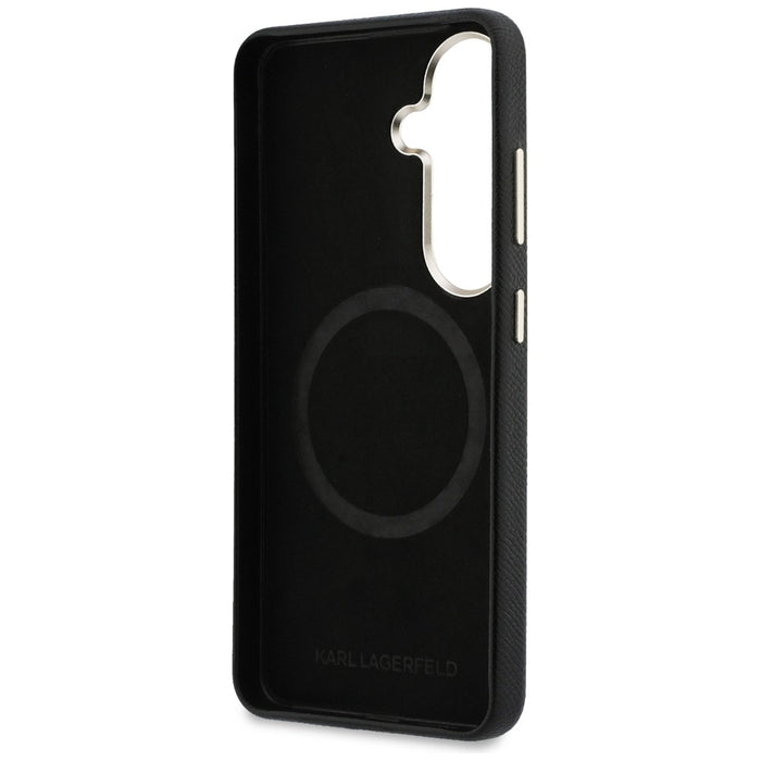 Кейс с метално лого на Karl Lagerfeld K MagSafe за Samsung Galaxy S26 - черен
