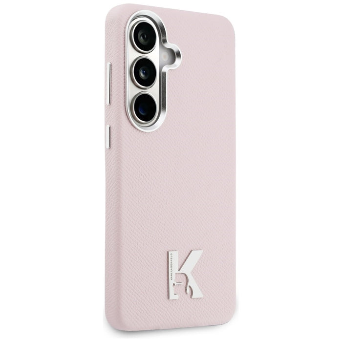 Кейс с метално лого на Karl Lagerfeld K MagSafe за Samsung Galaxy S26 - розов