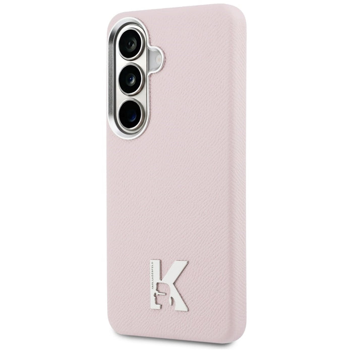 Кейс с метално лого на Karl Lagerfeld K MagSafe за Samsung Galaxy S26 - розов
