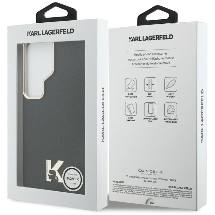 Калъф Karl Lagerfeld K Metal Logo MagSafe за Samsung Galaxy S26 Ultra - черен
