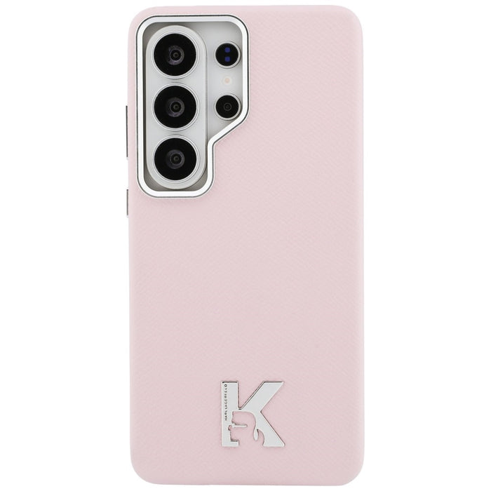 Кейс с метално лого на Karl Lagerfeld MagSafe за Samsung Galaxy S26 Ultra - розов