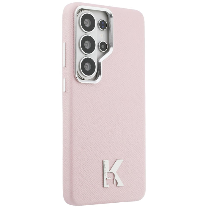 Кейс с метално лого на Karl Lagerfeld MagSafe за Samsung Galaxy S26 Ultra - розов