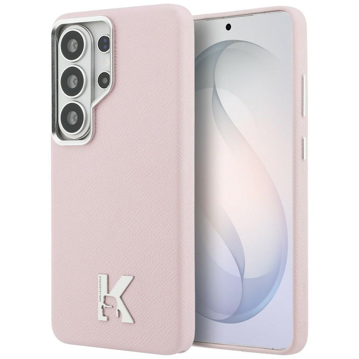 Кейс с метално лого на Karl Lagerfeld MagSafe за Samsung Galaxy S26 Ultra - розов