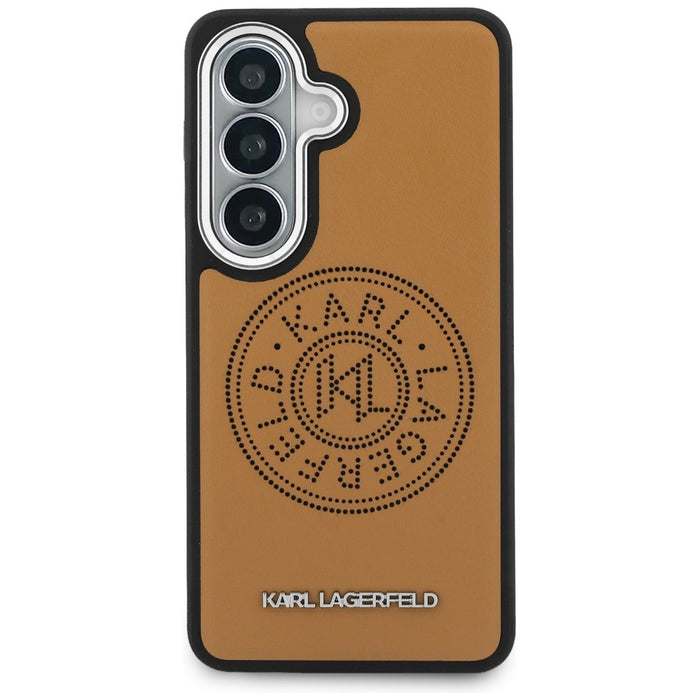 Перфориран калъф Karl Lagerfeld KL MagSafe за Samsung Galaxy S26 - кафяв
