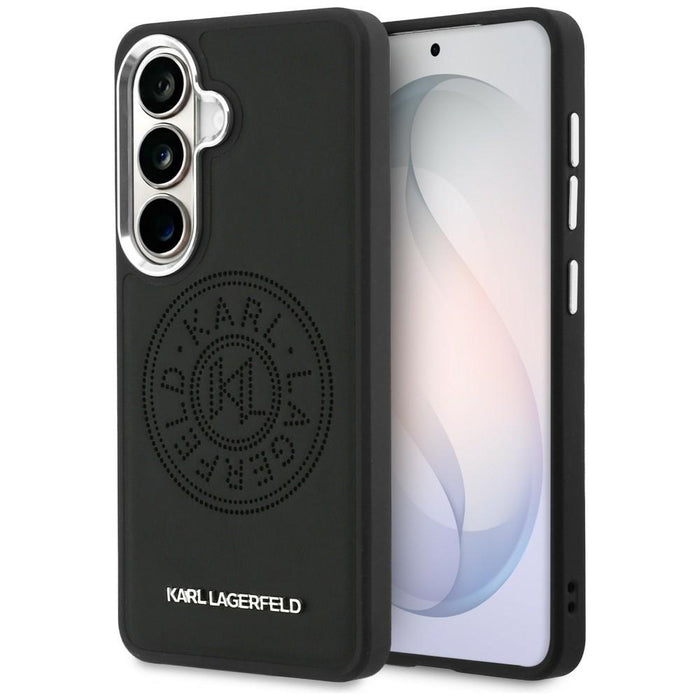 Перфориран калъф Karl Lagerfeld KL MagSafe за Samsung Galaxy S26 - черен