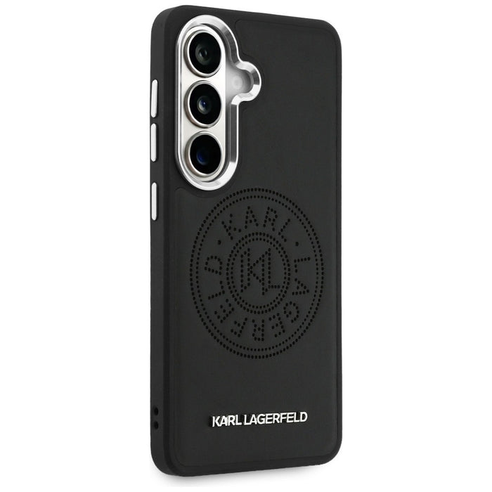 Перфориран калъф Karl Lagerfeld KL MagSafe за Samsung Galaxy S26 - черен