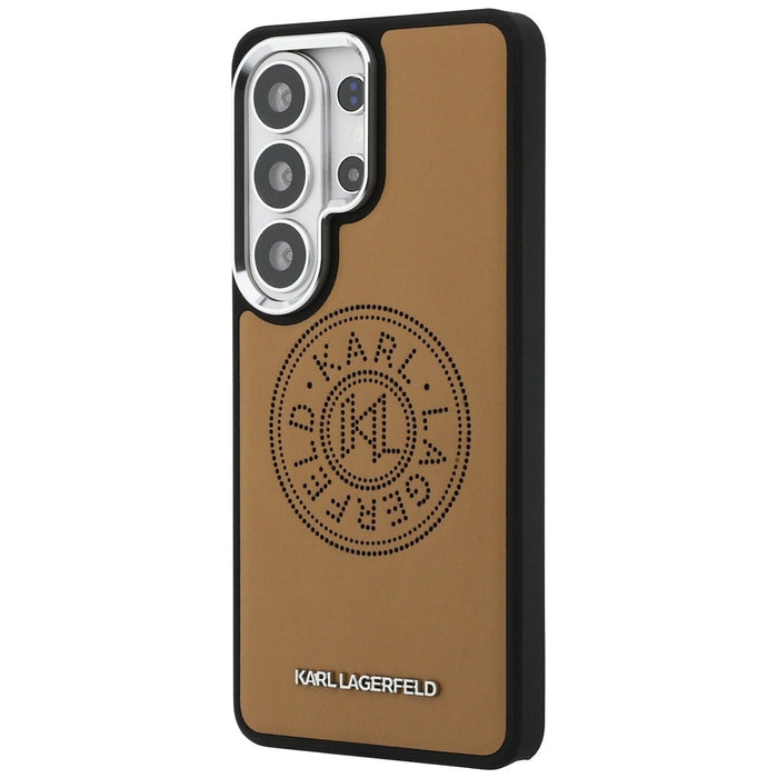 Перфориран калъф Karl Lagerfeld KL MagSafe за Samsung Galaxy S26 Ultra - кафяв