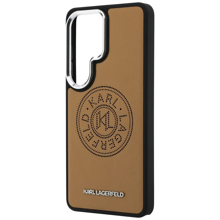 Перфориран калъф Karl Lagerfeld KL MagSafe за Samsung Galaxy S26 Ultra - кафяв