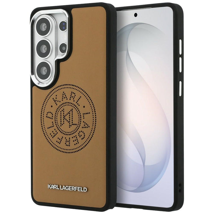 Перфориран калъф Karl Lagerfeld KL MagSafe за Samsung Galaxy S26 Ultra - кафяв