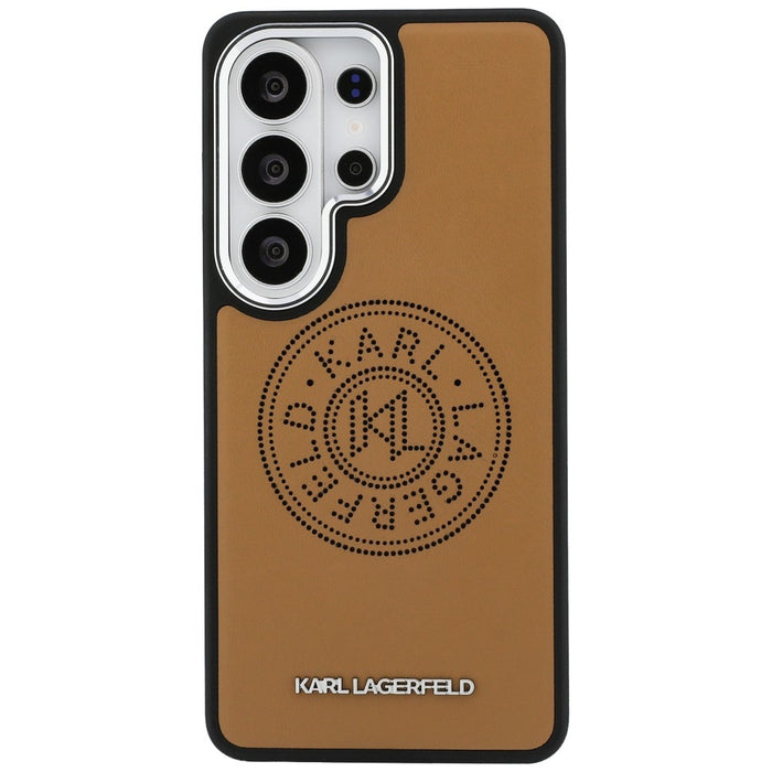 Перфориран калъф Karl Lagerfeld KL MagSafe за Samsung Galaxy S26 Ultra - кафяв