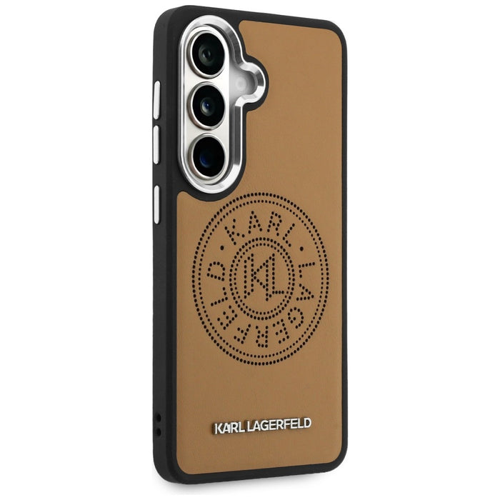 Перфориран калъф Karl Lagerfeld KL MagSafe за Samsung Galaxy S26+ - кафяв