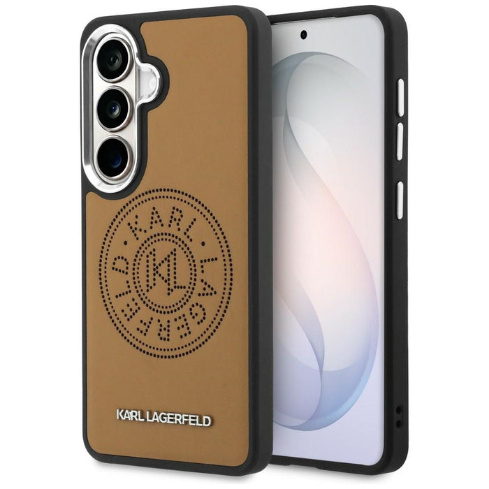 Перфориран калъф Karl Lagerfeld KL MagSafe за Samsung Galaxy S26+ - кафяв