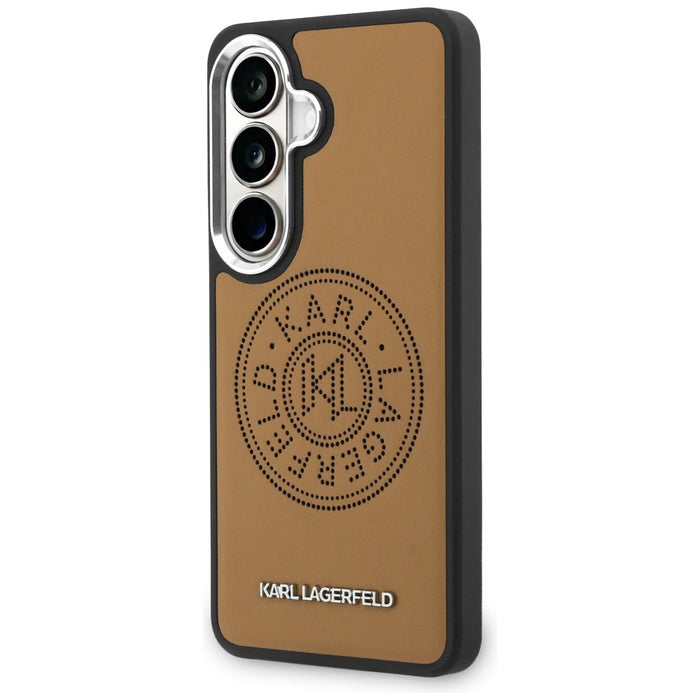Перфориран калъф Karl Lagerfeld KL MagSafe за Samsung Galaxy S26+ - кафяв